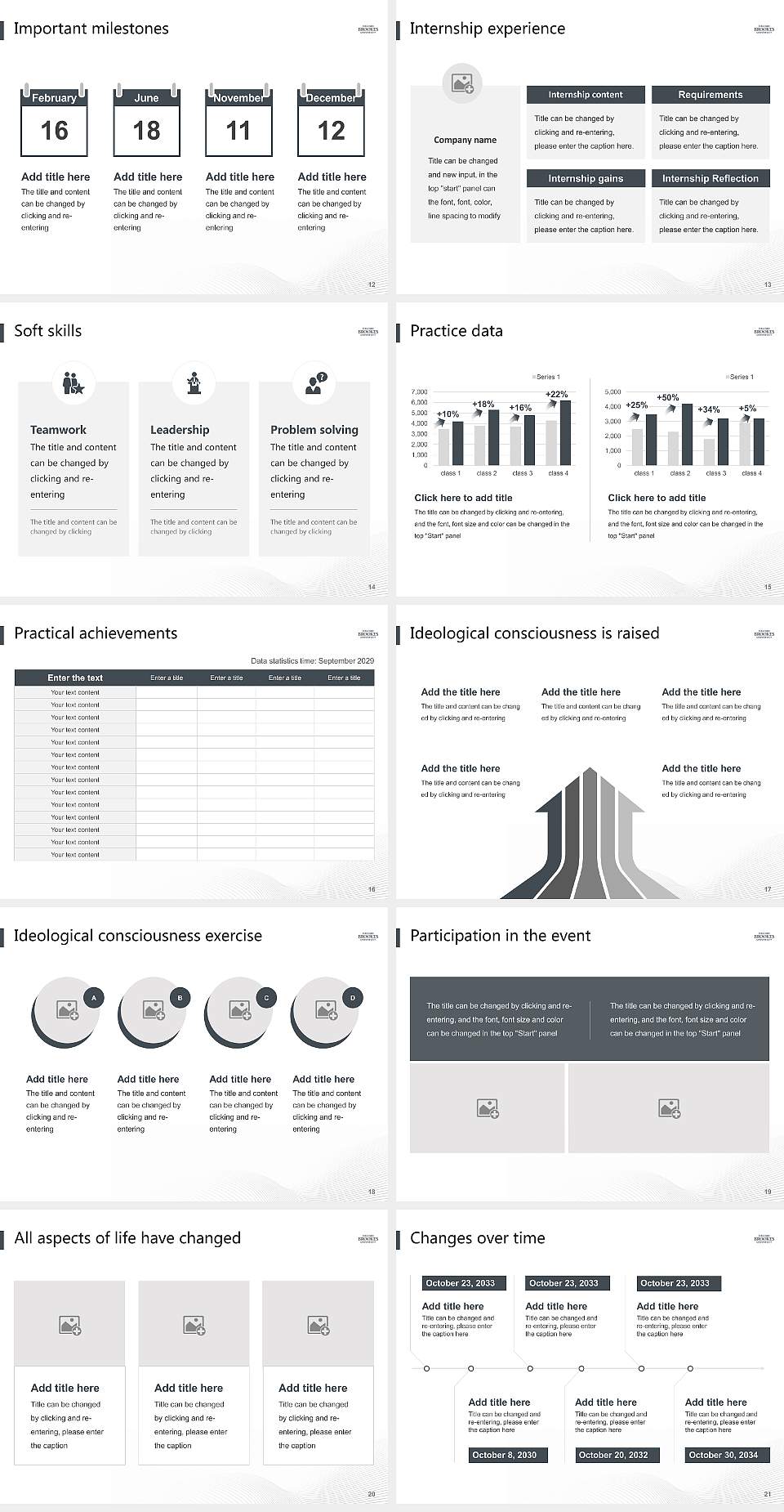 Oxford Brookes University National Scholarship Defense PPT Template4:3 ratio PPT effect preview image3