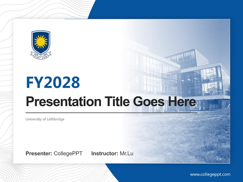 University of Lethbridge Academic Presentation/Research Findings Report PPT Template4:3 ratio PPT effect preview image5