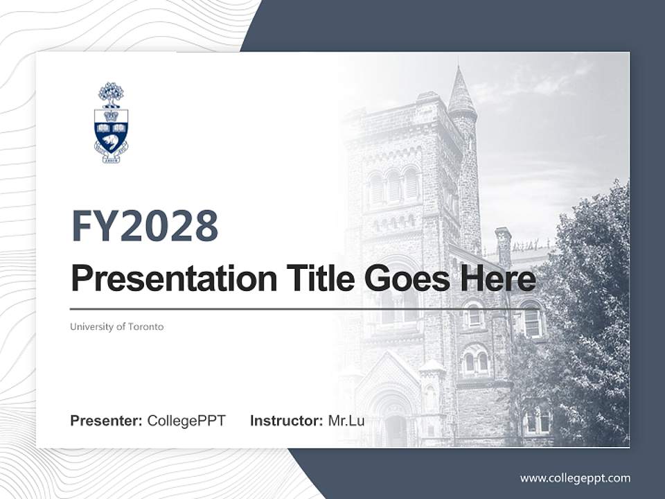 University of Toronto Academic Presentation/Research Findings Report PPT Template4:3 ratio PPT effect preview image5