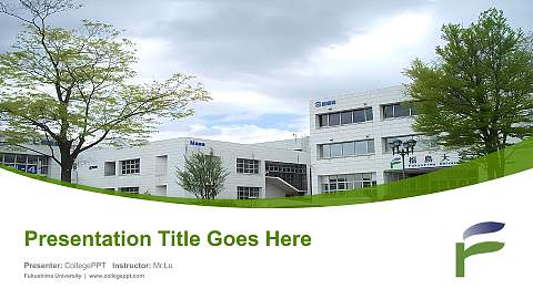 Fukushima University Course/Courseware Creation PPT Template