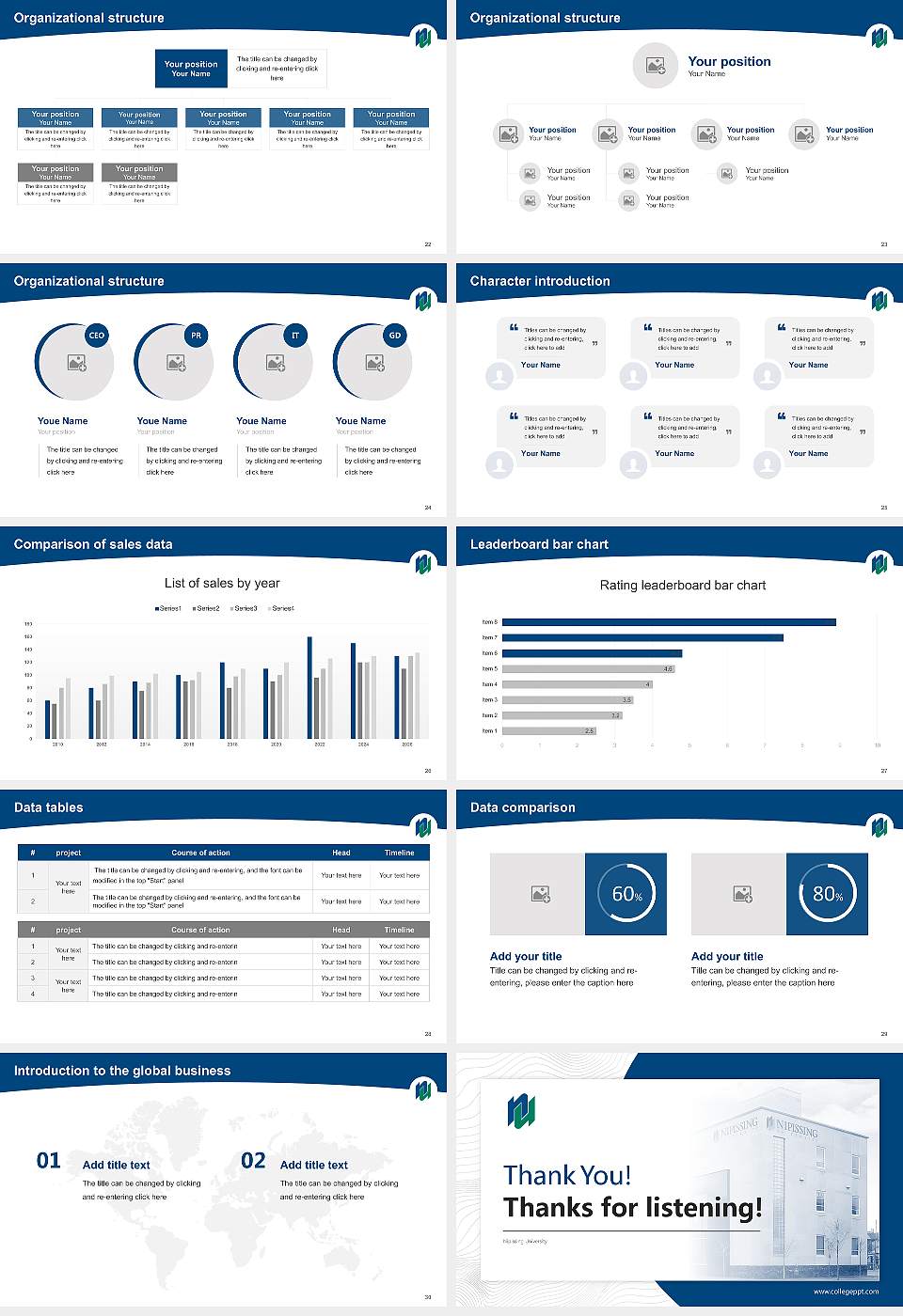 Nipissing University Academic Presentation/Research Findings Report PPT Template16:9 ratio PPT effect preview image4