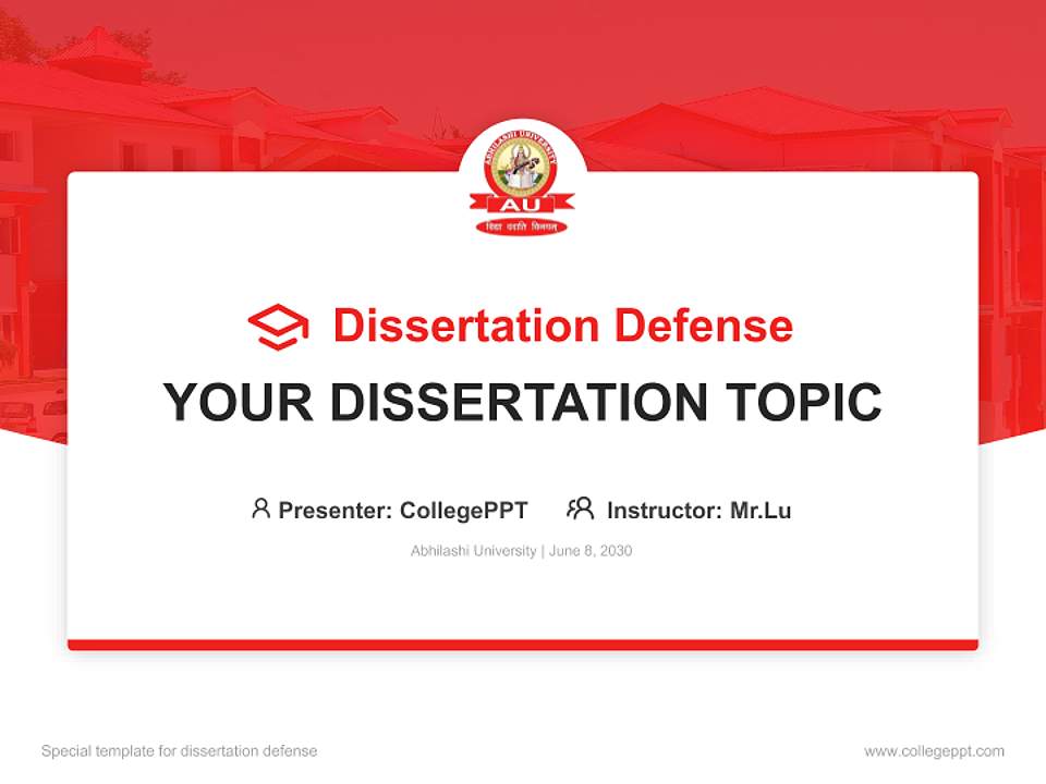 Abhilashi University Graduation Thesis Defense PPT Template4:3 ratio PPT effect preview image7