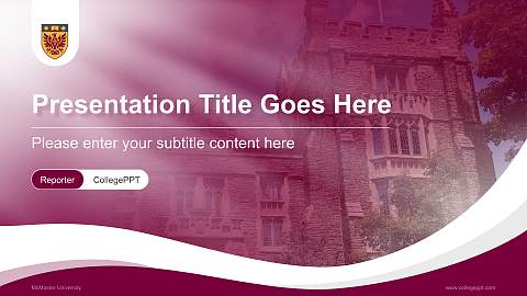 McMaster University Lecture Sharing and Networking Event PPT Template
