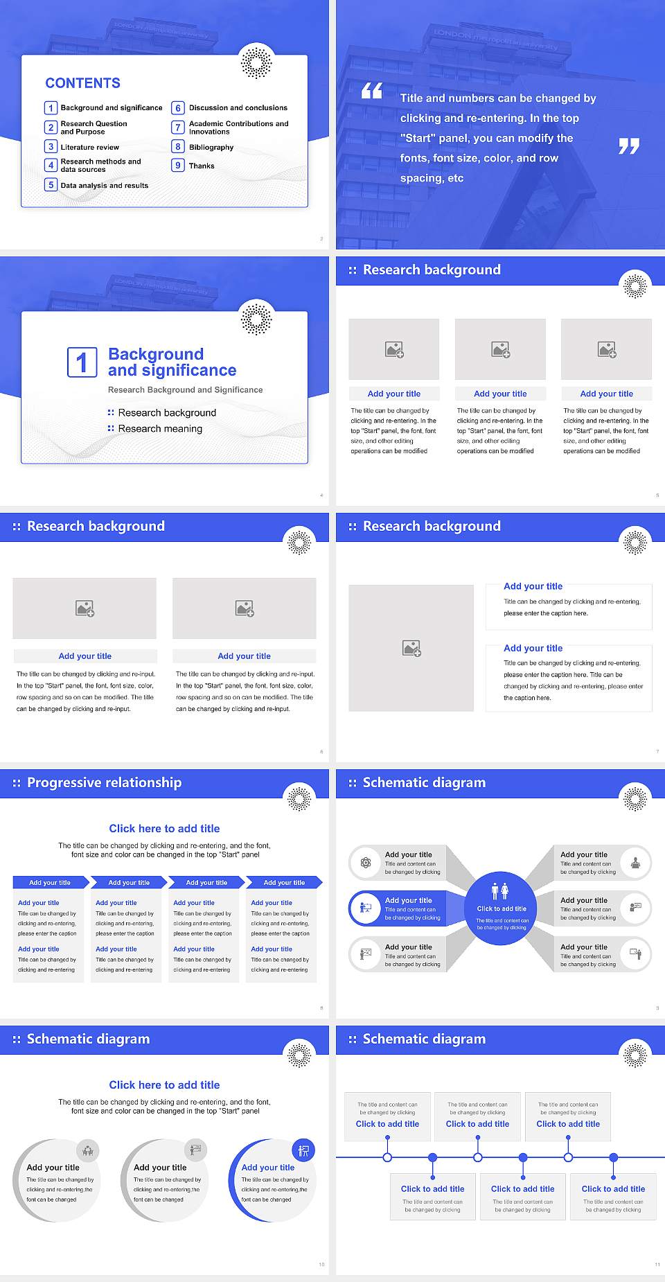 London Metropolitan University Graduation Thesis Defense PPT Template4:3 ratio PPT effect preview image2