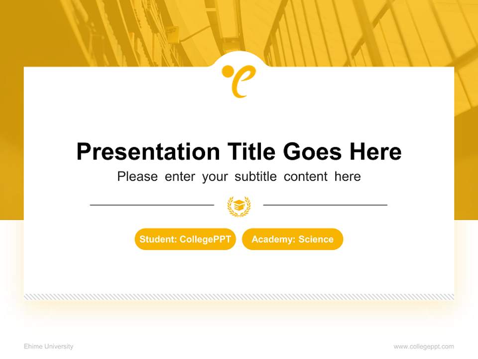 Ehime University National Scholarship Defense PPT Template4:3 ratio PPT effect preview image4