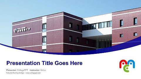 Fukuoka Nursing College Course/Courseware Creation PPT Template