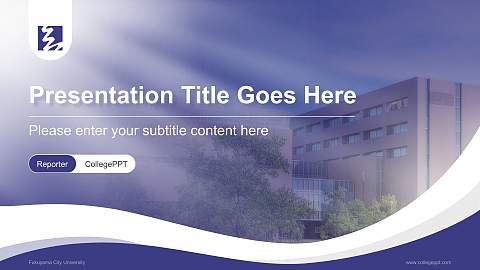 Fukuyama City University Lecture Sharing and Networking Event PPT Template