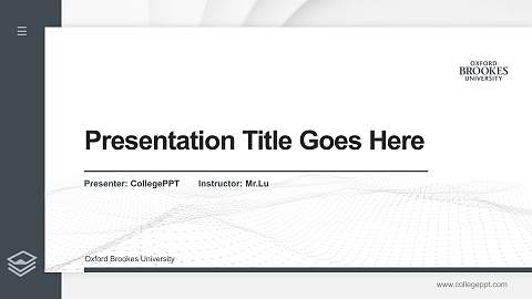 Oxford Brookes University Thesis Proposal/Graduation Defense PPT Template