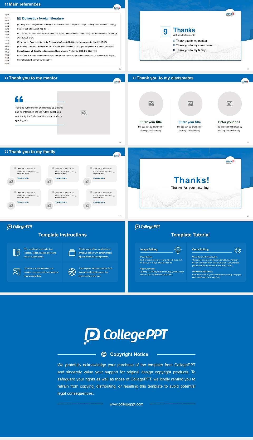 Bunri University of Hospitality Graduation Thesis Defense PPT Template16:9 ratio PPT effect preview image7