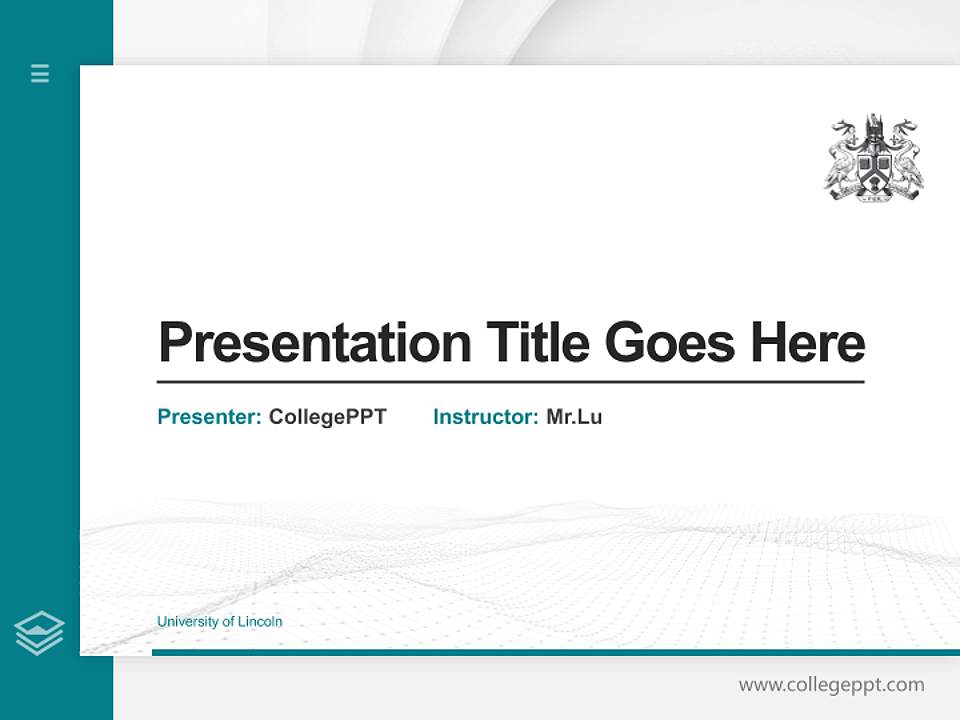 University of Lincoln Thesis Proposal/Graduation Defense PPT Template4:3 ratio PPT effect preview image5