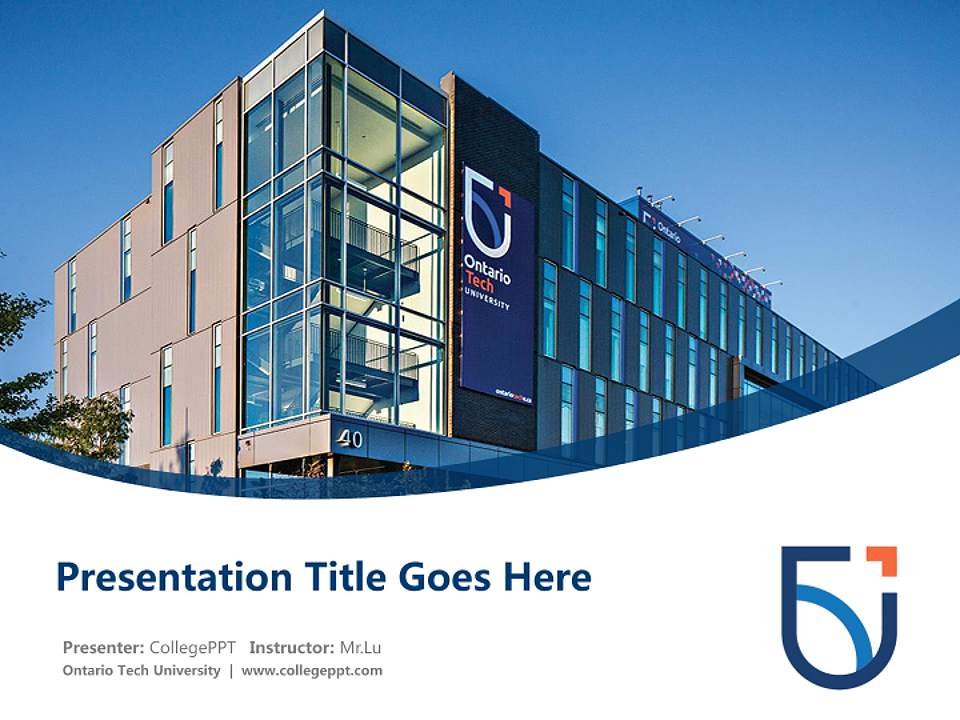 Ontario Tech University Course/Courseware Creation PPT Template4:3 ratio PPT effect preview image5