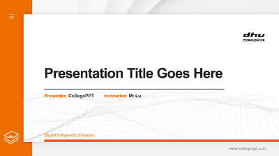 Digital Hollywood University Thesis Proposal/Graduation Defense PPT Template