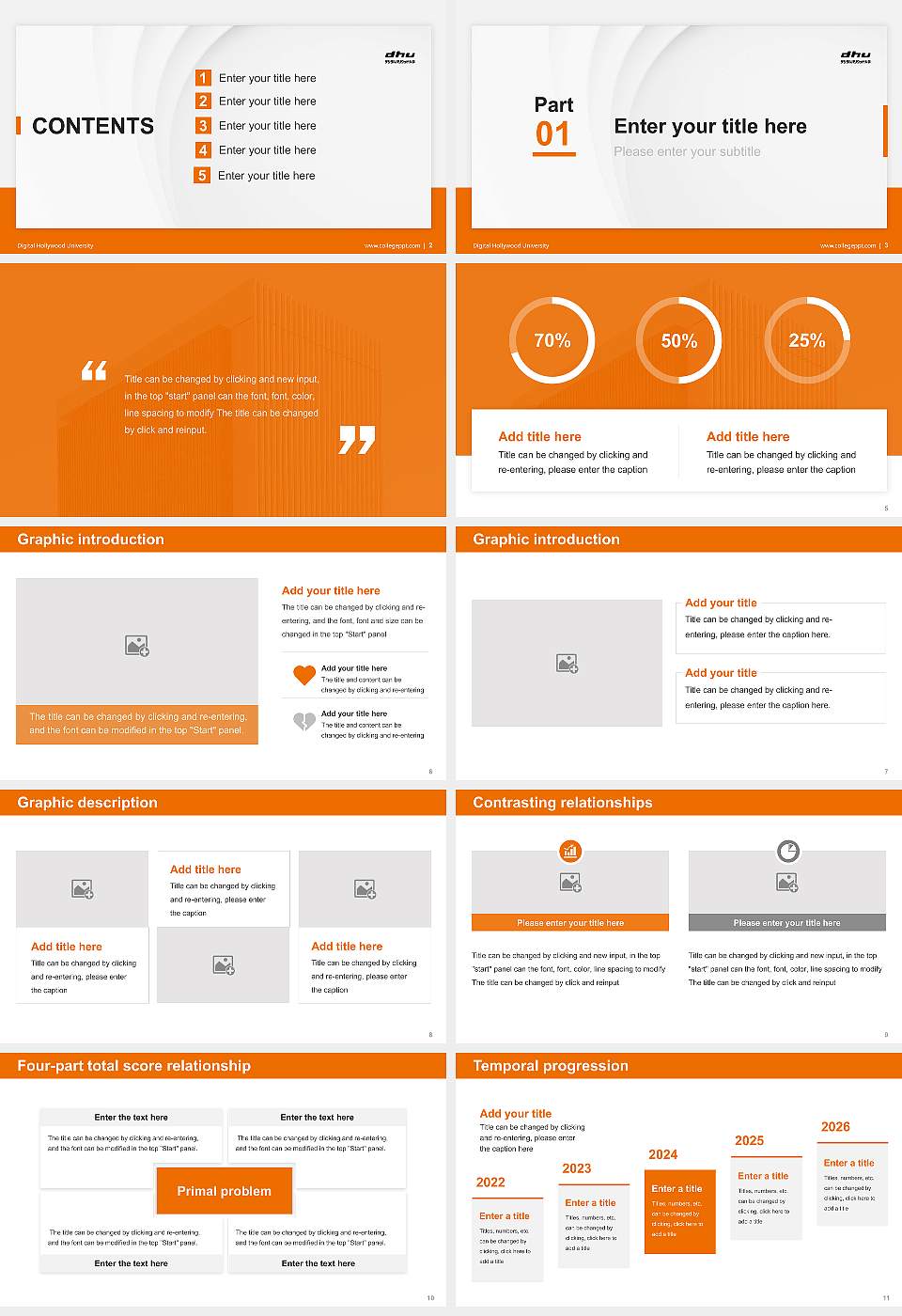 Digital Hollywood University Thesis Proposal/Graduation Defense PPT Template16:9 ratio PPT effect preview image2