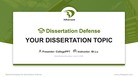 Daito Bunka University Graduation Thesis Defense PPT Template