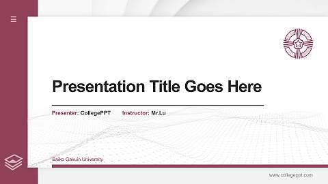 Baiko Gakuin University Thesis Proposal/Graduation Defense PPT Template