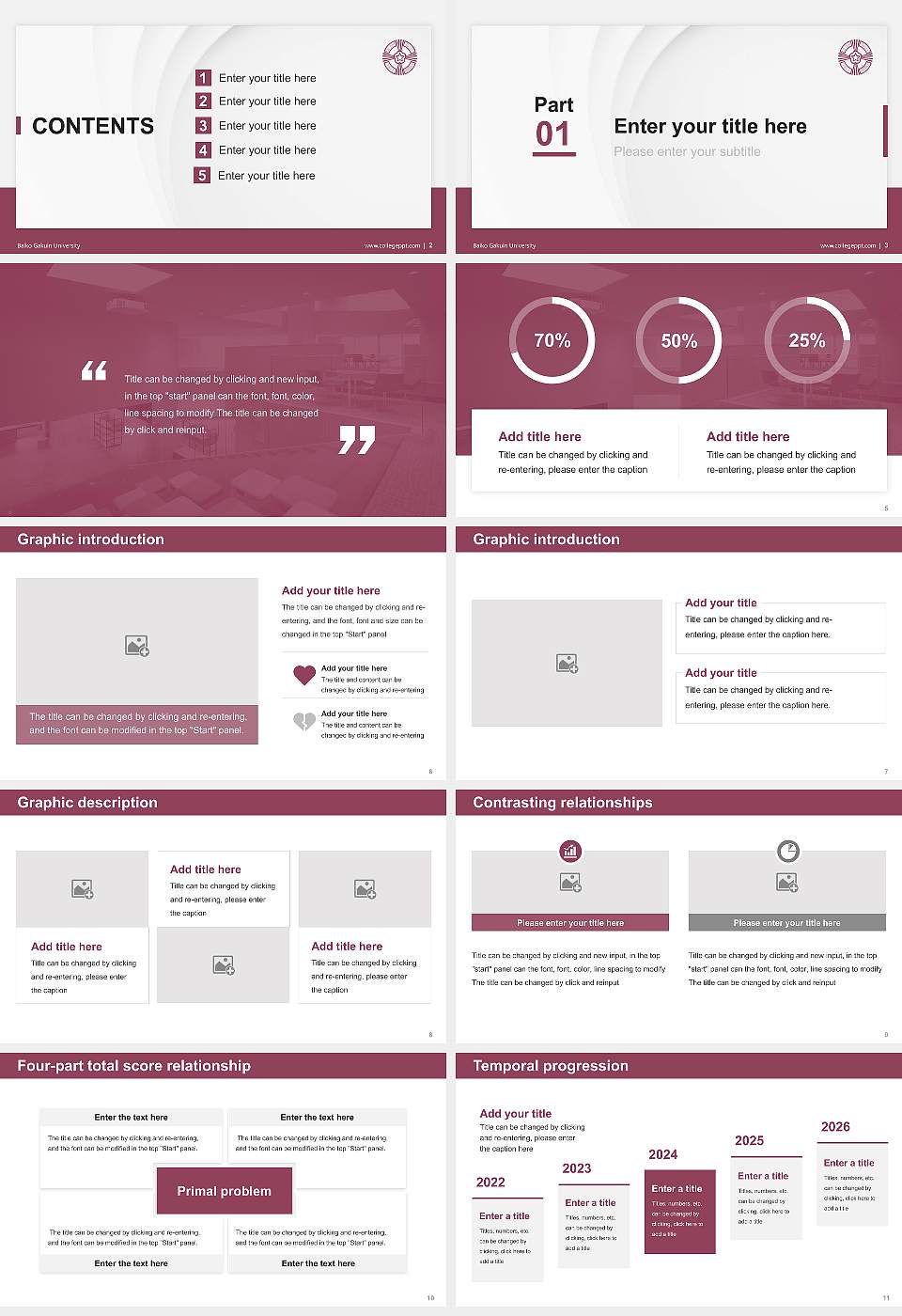 Baiko Gakuin University Thesis Proposal/Graduation Defense PPT Template16:9 ratio PPT effect preview image2