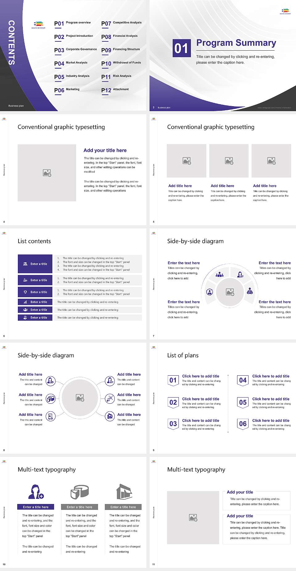 Bukkyo University Competition/Entrepreneurship Contest PPT Template4:3 ratio PPT effect preview image2