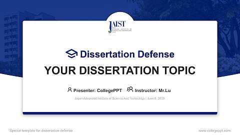 Japan Advanced Institute of Science And Technology Graduation Thesis Defense PPT Template