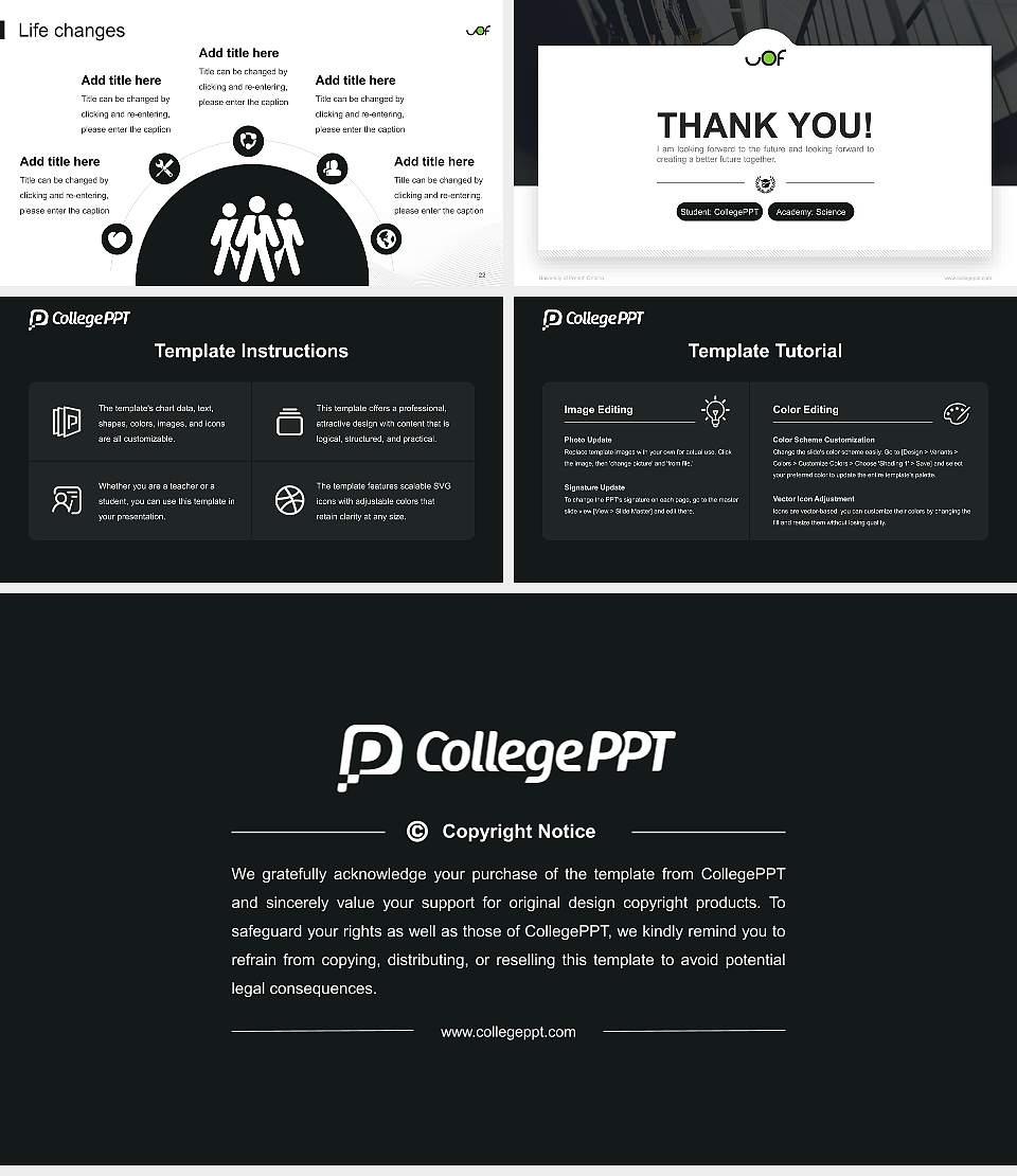 University of French Ontario National Scholarship Defense PPT Template16:9 ratio PPT effect preview image4