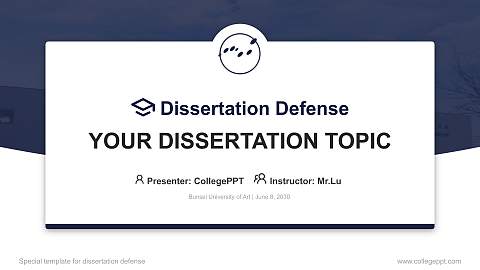 Bunsei University of Art Graduation Thesis Defense PPT Template