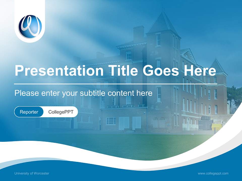 University of Worcester Lecture Sharing and Networking Event PPT Template4:3 ratio PPT effect preview image4