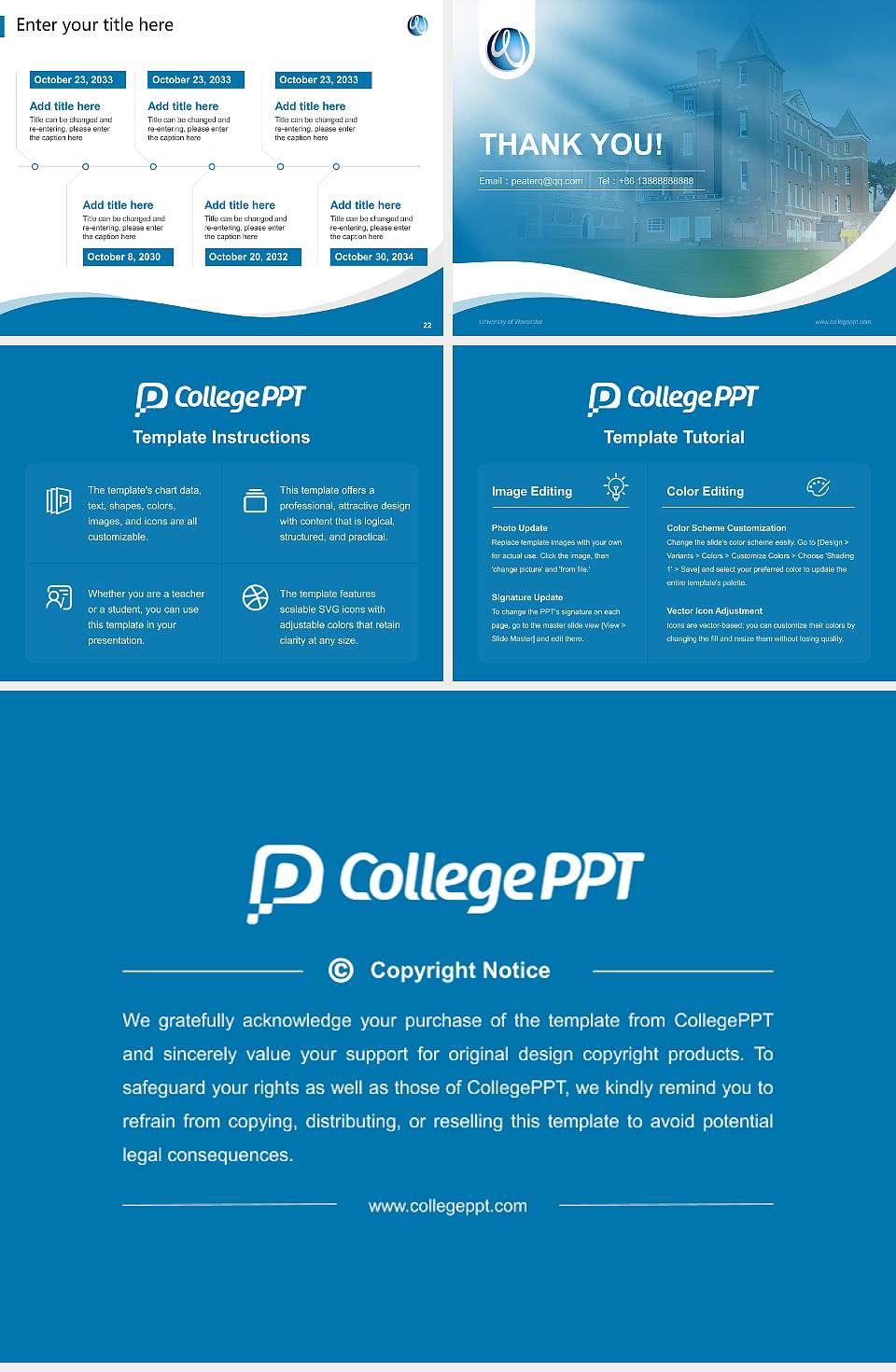 University of Worcester Lecture Sharing and Networking Event PPT Template4:3 ratio PPT effect preview image4