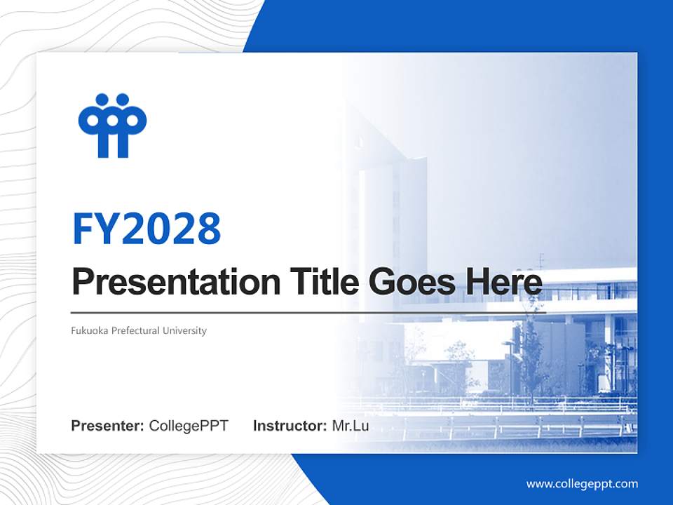 Fukuoka Prefectural University Academic Presentation/Research Findings Report PPT Template4:3 ratio PPT effect preview image5