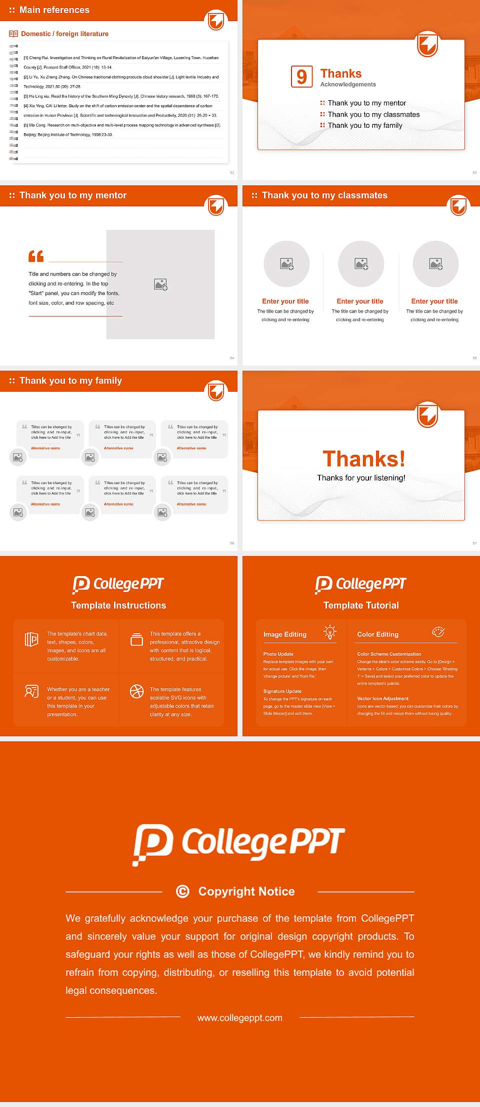 Cape Breton University Graduation Thesis Defense PPT Template4:3 ratio PPT effect preview image7