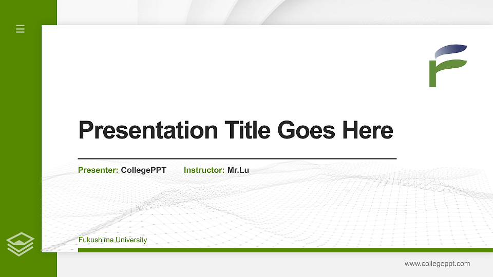 Fukushima University Thesis Proposal/Graduation Defense PPT Template_Slide preview image1