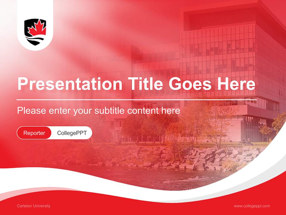 Carleton University Lecture Sharing and Networking Event PPT Template4:3 ratio PPT effect preview image4
