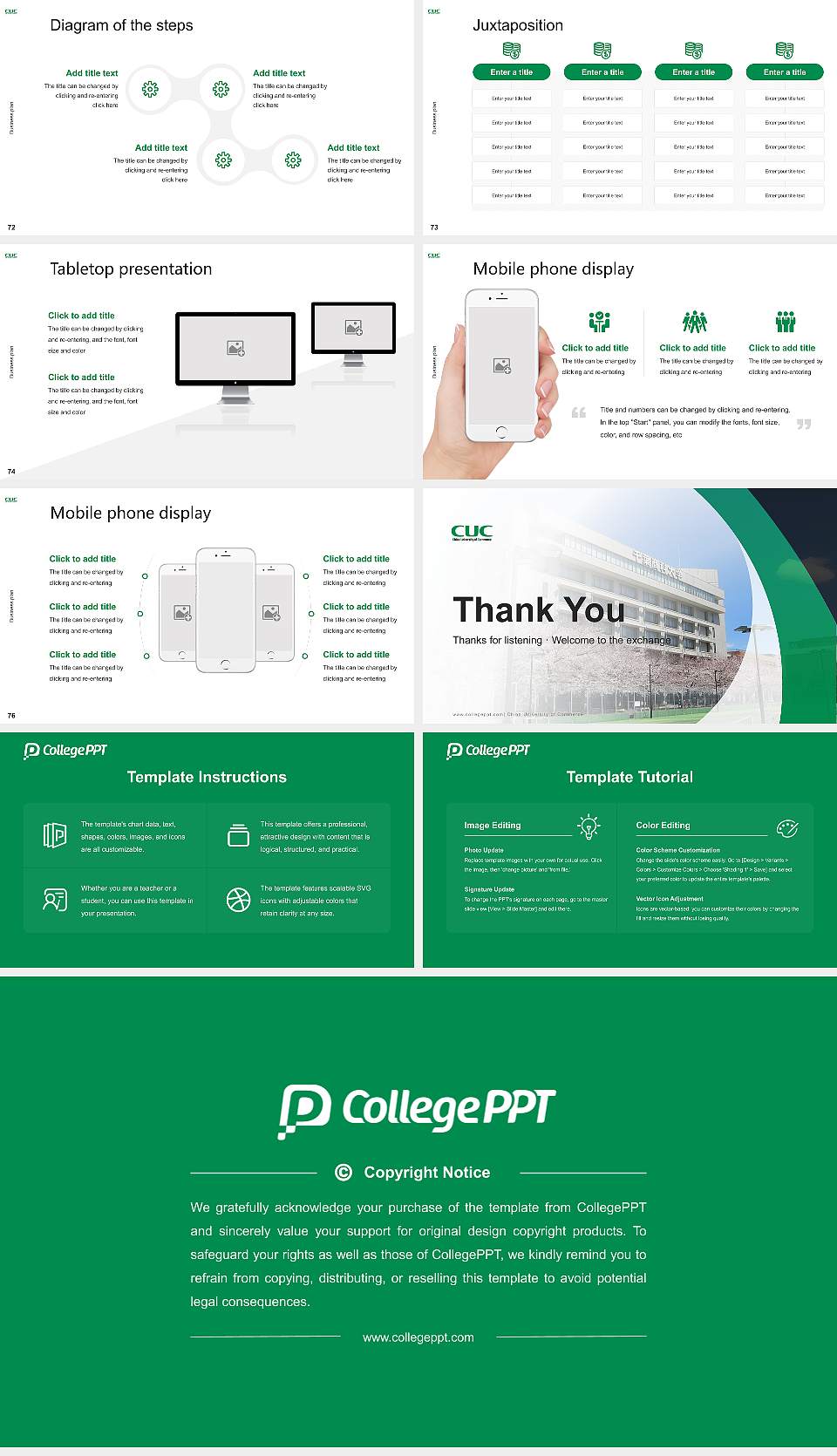 Chiba University of Commerce Competition/Entrepreneurship Contest PPT Template16:9 ratio PPT effect preview image9