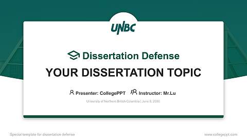 University of Northern British Columbia Graduation Thesis Defense PPT Template
