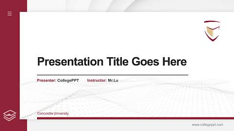Concordia University Thesis Proposal/Graduation Defense PPT Template