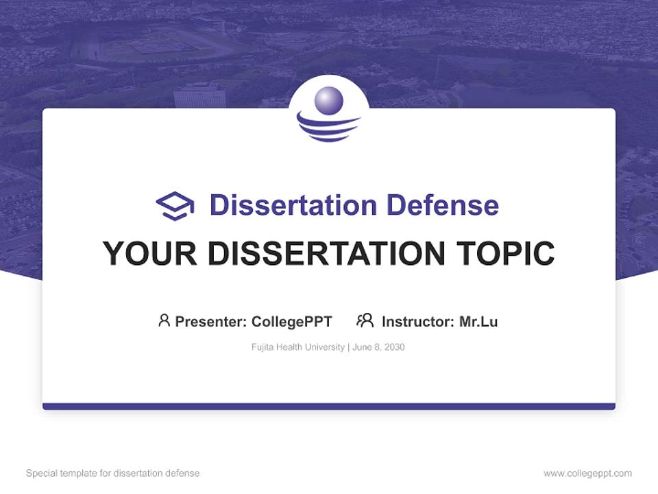 Fujita Health University Graduation Thesis Defense PPT Template4:3 ratio PPT effect preview image7