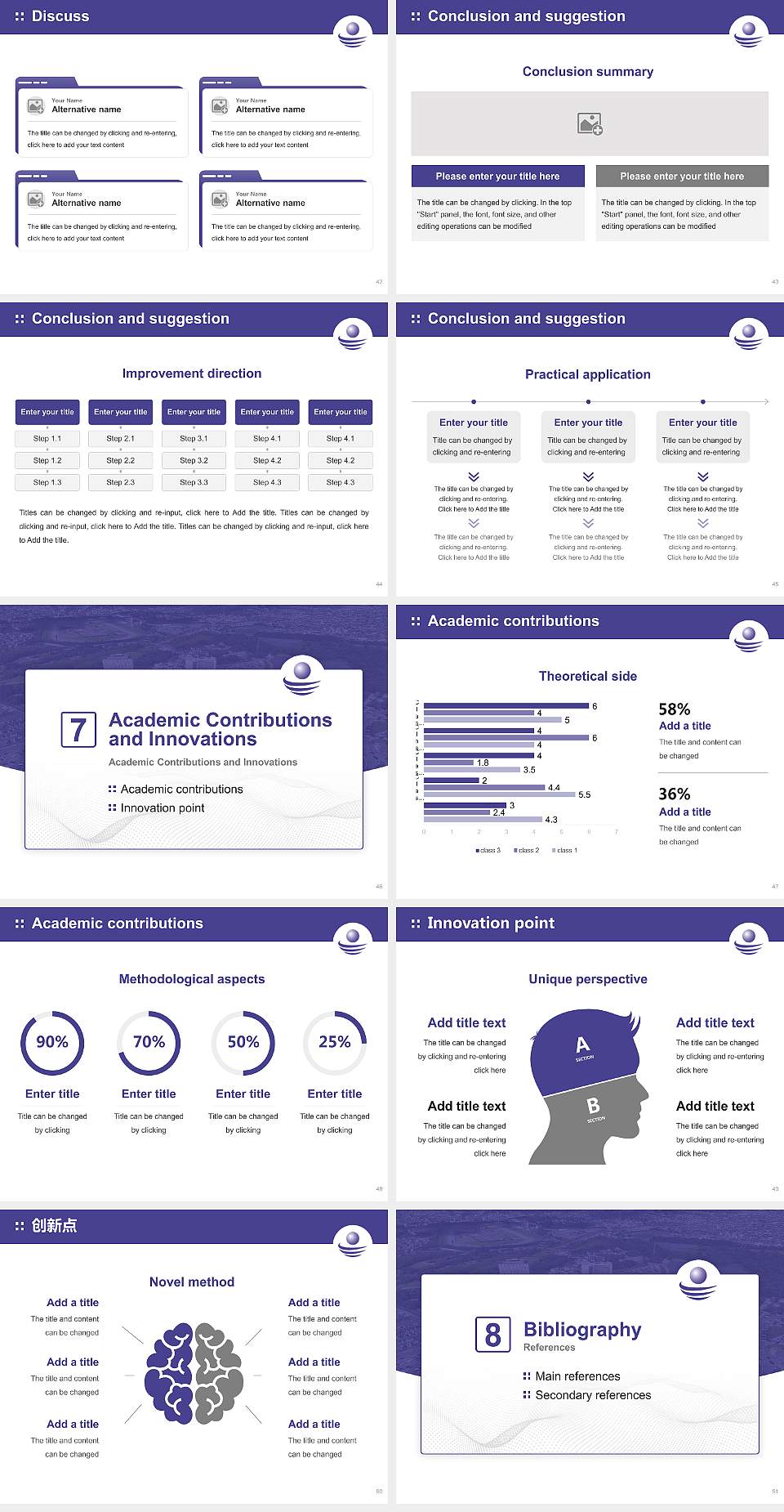 Fujita Health University Graduation Thesis Defense PPT Template4:3 ratio PPT effect preview image6