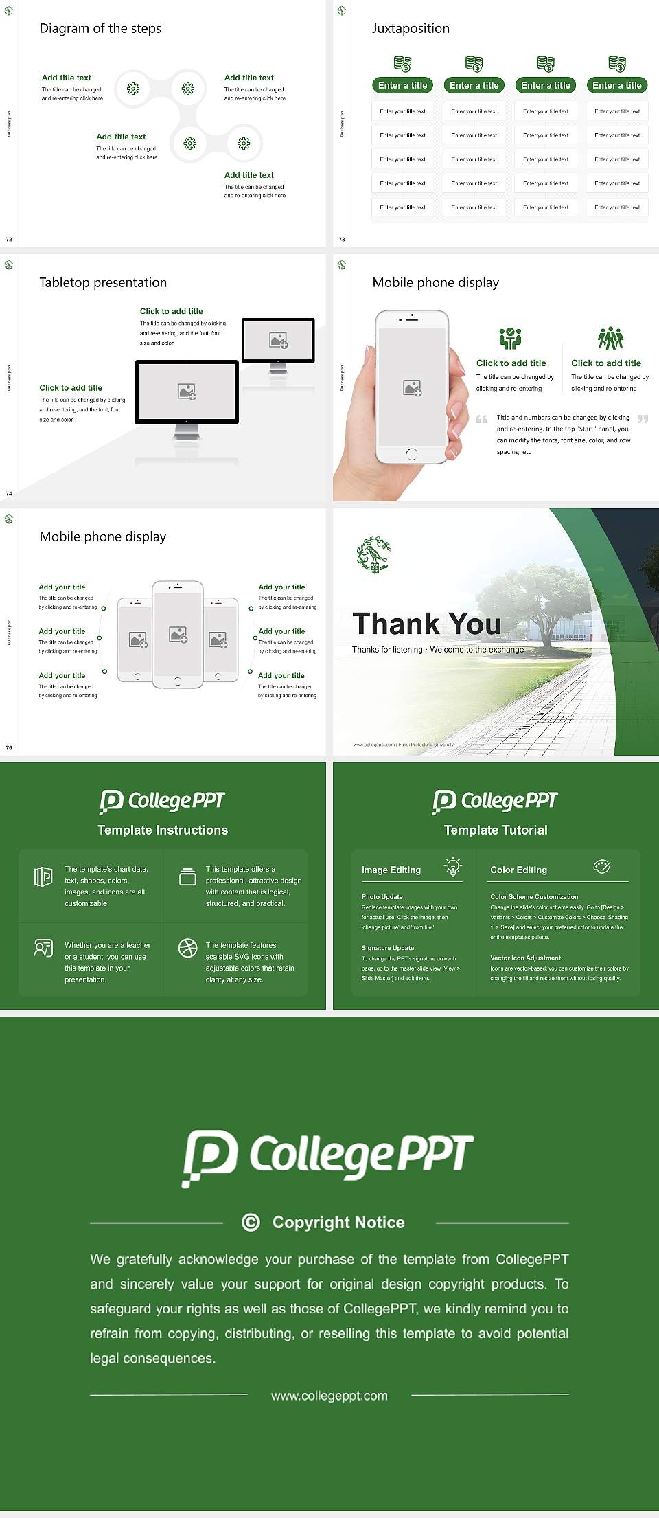 Fukui Prefectural University Competition/Entrepreneurship Contest PPT Template4:3 ratio PPT effect preview image9