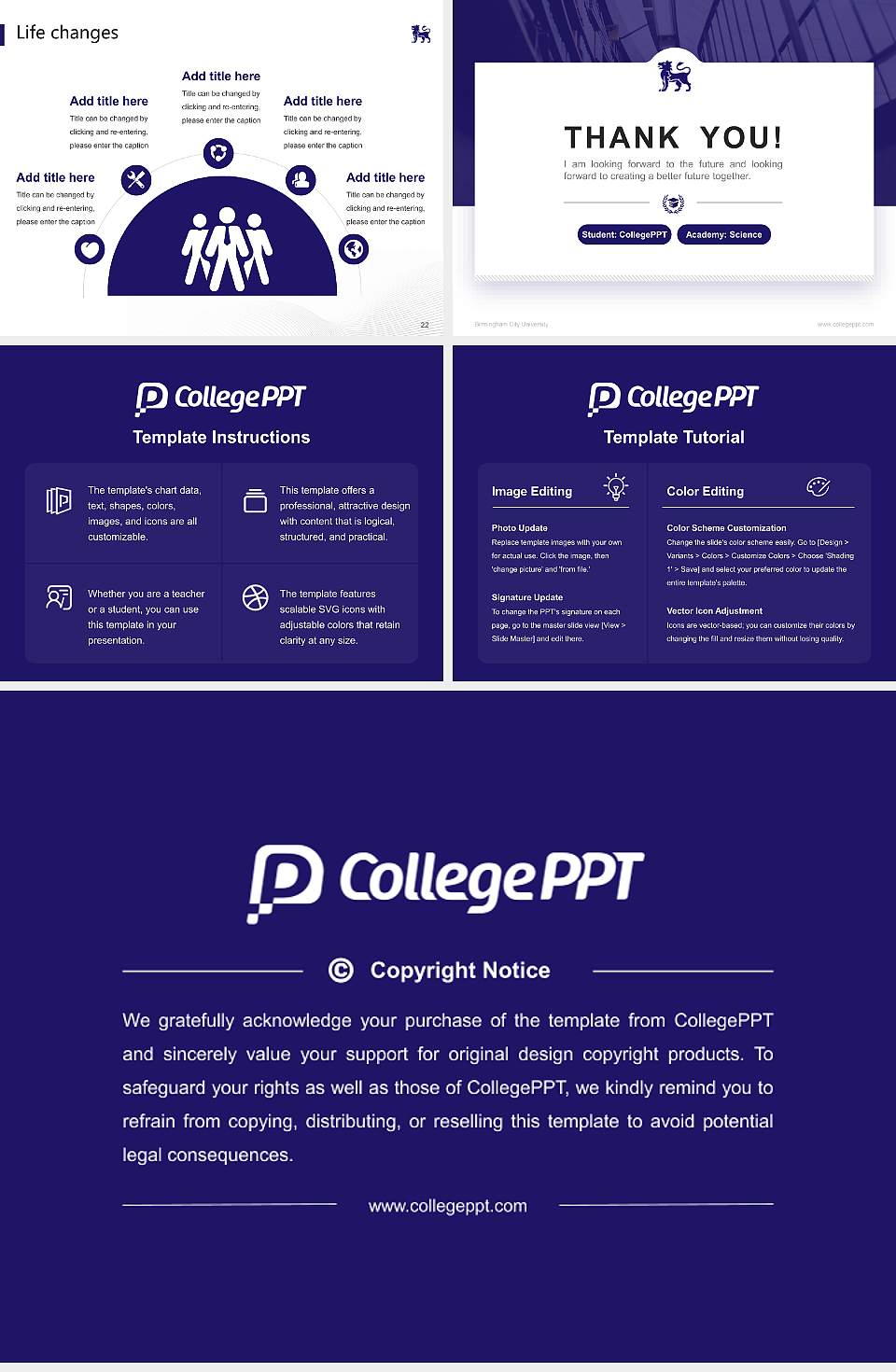Birmingham City University National Scholarship Defense PPT Template4:3 ratio PPT effect preview image4