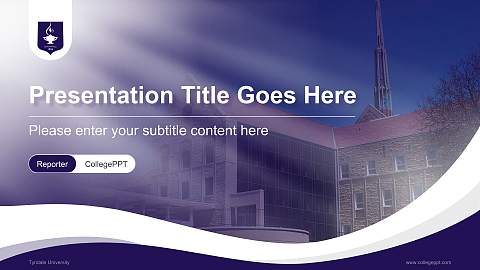 Tyndale University Lecture Sharing and Networking Event PPT Template