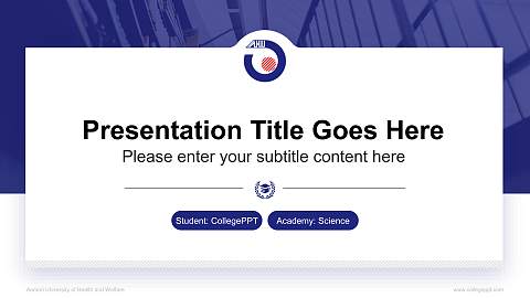 Aomori University of Health and Welfare National Scholarship Defense PPT Template