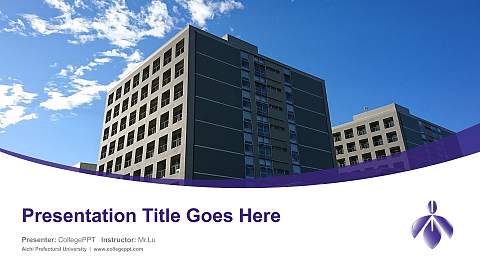 Aichi Prefectural University Course/Courseware Creation PPT Template