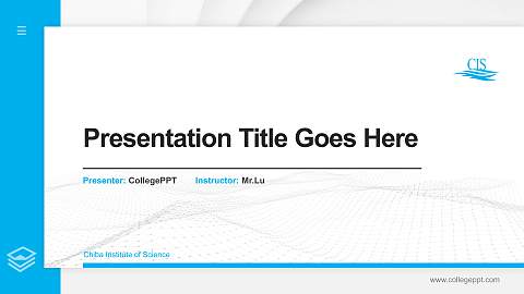 Chiba Institute of Science Thesis Proposal/Graduation Defense PPT Template