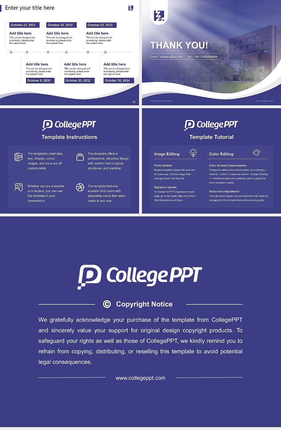 Fukuyama City University Lecture Sharing and Networking Event PPT Template4:3 ratio PPT effect preview image4