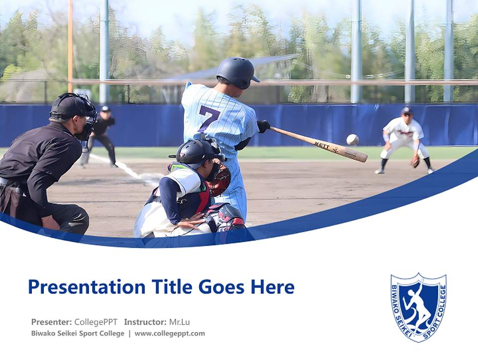 Biwako Seikei Sport College Course/Courseware Creation PPT Template4:3 ratio PPT effect preview image5