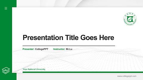 Yosu National University Thesis Proposal/Graduation Defense PPT Template