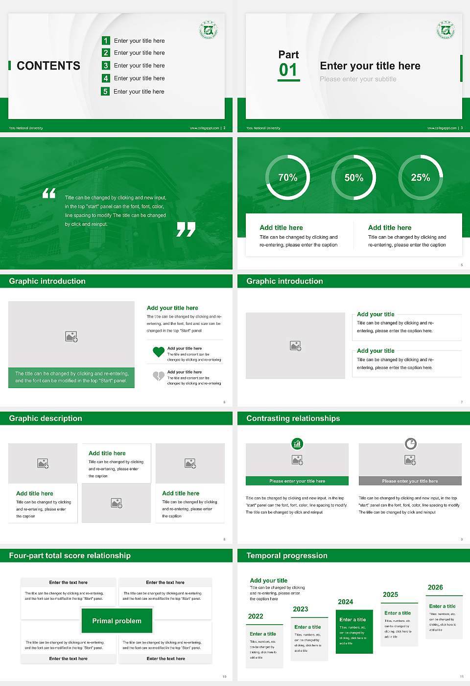 Yosu National University Thesis Proposal/Graduation Defense PPT Template16:9 ratio PPT effect preview image2