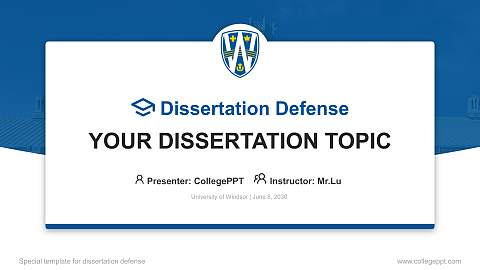 University of Windsor Graduation Thesis Defense PPT Template