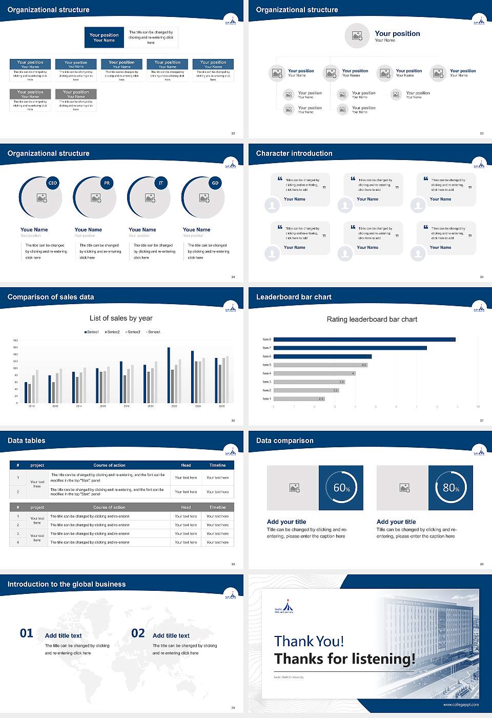 Iwate Medical University Academic Presentation/Research Findings Report PPT Template16:9 ratio PPT effect preview image4