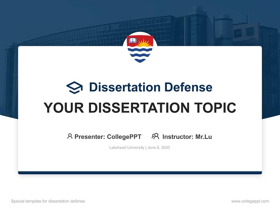 Lakehead University Graduation Thesis Defense PPT Template4:3 ratio PPT effect preview image7