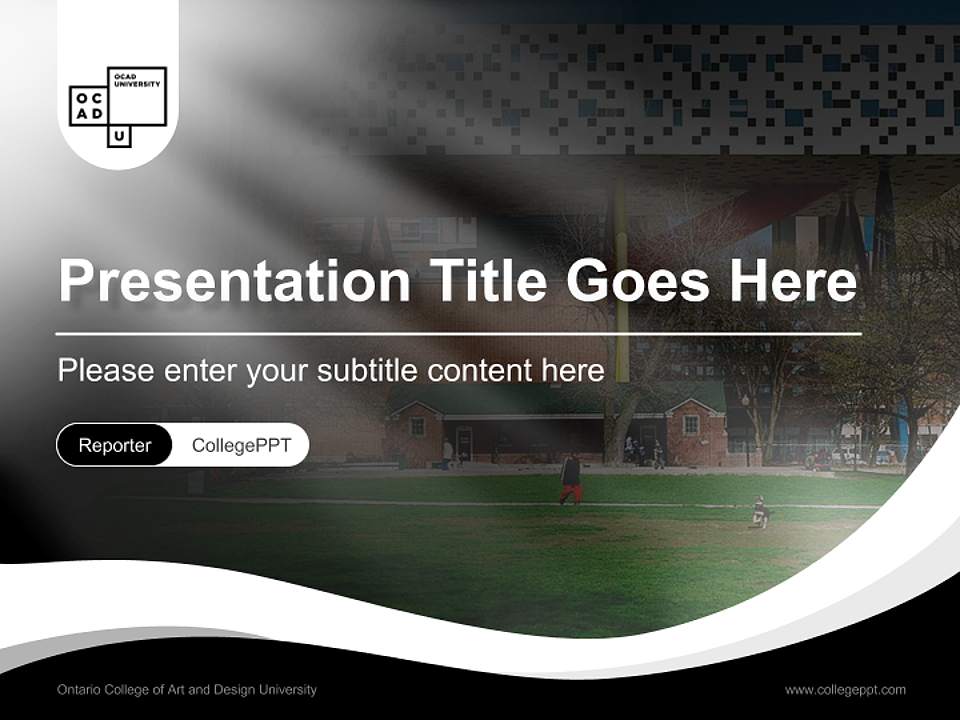 Ontario College of Art and Design University Lecture Sharing and Networking Event PPT Template4:3 ratio PPT effect preview image4