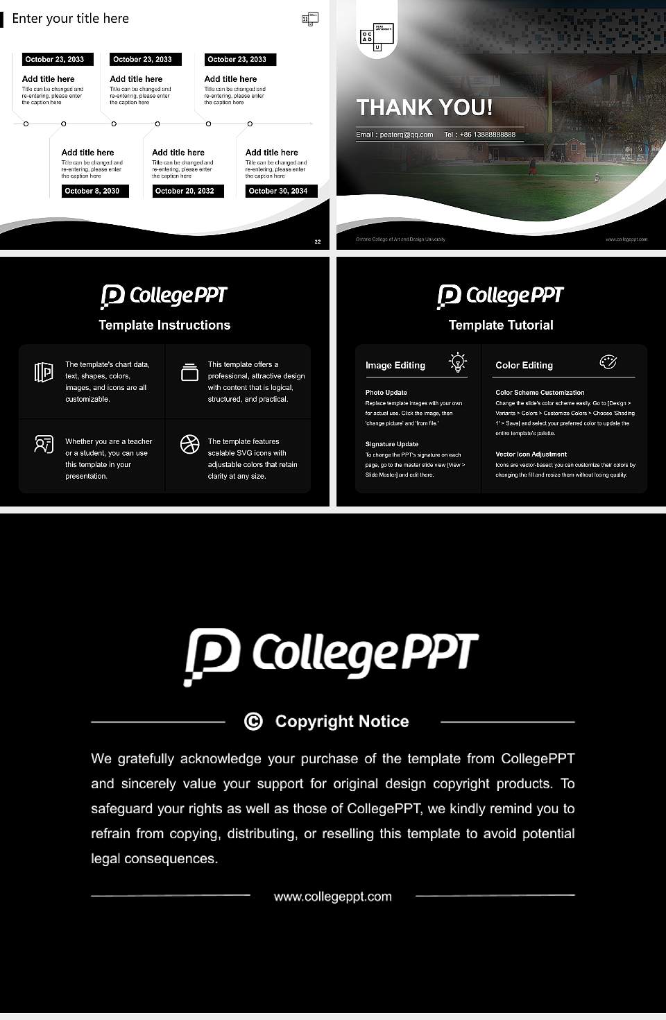 Ontario College of Art and Design University Lecture Sharing and Networking Event PPT Template4:3 ratio PPT effect preview image4